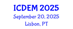 International Conference on Disaster and Emergency Management (ICDEM) September 20, 2025 - Lisbon, Portugal