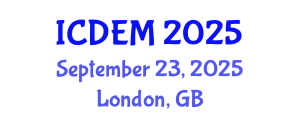 International Conference on Disaster and Emergency Management (ICDEM) September 23, 2025 - London, United Kingdom