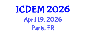 International Conference on Disaster and Emergency Management (ICDEM) April 19, 2026 - Paris, France