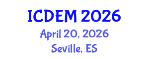 International Conference on Disaster and Emergency Management (ICDEM) April 20, 2026 - Seville, Spain International Conference on Disaster and Emergency Management (ICDEM) April 20, 2026 - Seville, Spain
