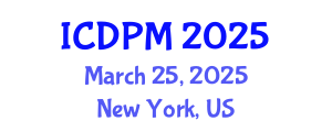 International Conference on Disaster Prevention and Mitigation (ICDPM) March 25, 2025 - New York, United States