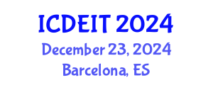 International Conference on Distance Education and Instructional Technology (ICDEIT) December 23, 2024 - Barcelona, Spain