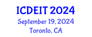 International Conference on Distance Education and Instructional Technology (ICDEIT) September 19, 2024 - Toronto, Canada