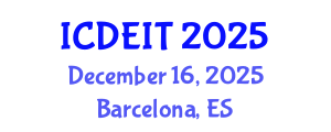 International Conference on Distance Education and Instructional Technology (ICDEIT) December 16, 2025 - Barcelona, Spain