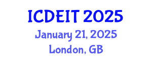 International Conference on Distance Education and Instructional Technology (ICDEIT) January 21, 2025 - London, United Kingdom
