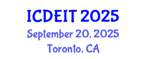 International Conference on Distance Education and Instructional Technology (ICDEIT) September 20, 2025 - Toronto, Canada