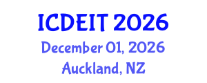 International Conference on Distance Education and Instructional Technology (ICDEIT) December 01, 2026 - Auckland, New Zealand International Conference on Distance Education and Instructional Technology (ICDEIT) December 01, 2026 - Auckland, New Zealand