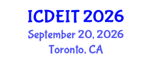 International Conference on Distance Education and Instructional Technology (ICDEIT) September 20, 2026 - Toronto, Canada