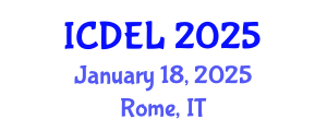 International Conference on Distance Education and Learning (ICDEL) January 18, 2025 - Rome, Italy