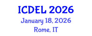 International Conference on Distance Education and Learning (ICDEL) January 18, 2026 - Rome, Italy