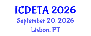 International Conference on Distance Education Technologies and Applications (ICDETA) September 20, 2026 - Lisbon, Portugal