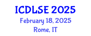 International Conference on Distance Learning and Special Education (ICDLSE) February 18, 2025 - Rome, Italy