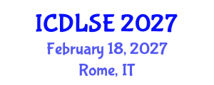 International Conference on Distance Learning and Special Education (ICDLSE) February 18, 2027 - Rome, Italy International Conference on Distance Learning and Special Education (ICDLSE) February 18, 2027 - Rome, Italy