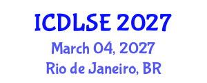 International Conference on Distance Learning and Special Education (ICDLSE) March 04, 2027 - Rio de Janeiro, Brazil International Conference on Distance Learning and Special Education (ICDLSE) March 04, 2027 - Rio de Janeiro, Brazil
