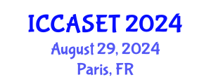 International Conference on E-commerce, E-administration, E-society, E-education and E-technology (ICCASET) August 29, 2024 - Paris, France
