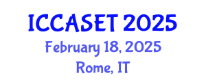 International Conference on E-commerce, E-administration, E-society, E-education and E-technology (ICCASET) February 18, 2025 - Rome, Italy
