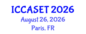 International Conference on E-commerce, E-administration, E-society, E-education and E-technology (ICCASET) August 26, 2026 - Paris, France