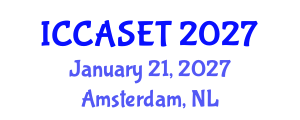 International Conference on E-commerce, E-administration, E-society, E-education and E-technology (ICCASET) January 21, 2027 - Amsterdam, Netherlands International Conference on E-commerce, E-administration, E-society, E-education and E-technology (ICCASET) January 21, 2027 - Amsterdam, Netherlands