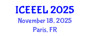 International Conference on e-Education and e-Learning (ICEEEL) November 18, 2025 - Paris, France