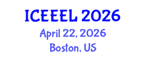 International Conference on e-Education and e-Learning (ICEEEL) April 22, 2026 - Boston, United States