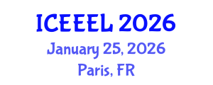 International Conference on e-Education and e-Learning (ICEEEL) January 25, 2026 - Paris, France