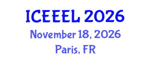 International Conference on e-Education and e-Learning (ICEEEL) November 18, 2026 - Paris, France