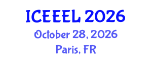 International Conference on e-Education and e-Learning (ICEEEL) October 28, 2026 - Paris, France