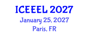 International Conference on e-Education and e-Learning (ICEEEL) January 25, 2027 - Paris, France International Conference on e-Education and e-Learning (ICEEEL) January 25, 2027 - Paris, France
