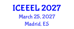 International Conference on e-Education and e-Learning (ICEEEL) March 25, 2027 - Madrid, Spain International Conference on e-Education and e-Learning (ICEEEL) March 25, 2027 - Madrid, Spain