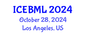 International Conference on e-Education, e-Business, e-Management and e-Learning (ICEBML) October 28, 2024 - Los Angeles, United States