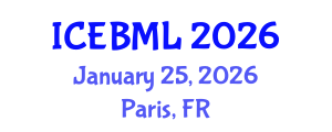 International Conference on e-Education, e-Business, e-Management and e-Learning (ICEBML) January 25, 2026 - Paris, France