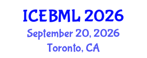 International Conference on e-Education, e-Business, e-Management and e-Learning (ICEBML) September 20, 2026 - Toronto, Canada