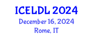 International Conference on E-Learning and Distance Learning (ICELDL) December 16, 2024 - Rome, Italy