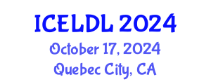 International Conference on E-Learning and Distance Learning (ICELDL) October 17, 2024 - Quebec City, Canada