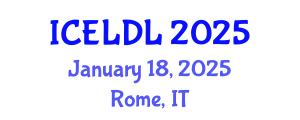 International Conference on E-Learning and Distance Learning (ICELDL) January 18, 2025 - Rome, Italy