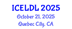 International Conference on E-Learning and Distance Learning (ICELDL) October 21, 2025 - Quebec City, Canada