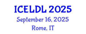International Conference on E-Learning and Distance Learning (ICELDL) September 16, 2025 - Rome, Italy