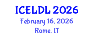 International Conference on E-Learning and Distance Learning (ICELDL) February 16, 2026 - Rome, Italy International Conference on E-Learning and Distance Learning (ICELDL) February 16, 2026 - Rome, Italy