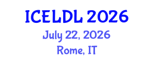 International Conference on E-Learning and Distance Learning (ICELDL) July 22, 2026 - Rome, Italy International Conference on E-Learning and Distance Learning (ICELDL) July 22, 2026 - Rome, Italy