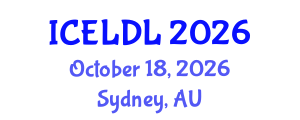 International Conference on E-Learning and Distance Learning (ICELDL) October 18, 2026 - Sydney, Australia International Conference on E-Learning and Distance Learning (ICELDL) October 18, 2026 - Sydney, Australia