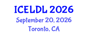 International Conference on E-Learning and Distance Learning (ICELDL) September 20, 2026 - Toronto, Canada International Conference on E-Learning and Distance Learning (ICELDL) September 20, 2026 - Toronto, Canada