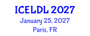 International Conference on E-Learning and Distance Learning (ICELDL) January 25, 2027 - Paris, France International Conference on E-Learning and Distance Learning (ICELDL) January 25, 2027 - Paris, France