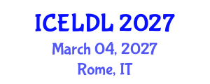 International Conference on E-Learning and Distance Learning (ICELDL) March 04, 2027 - Rome, Italy International Conference on E-Learning and Distance Learning (ICELDL) March 04, 2027 - Rome, Italy