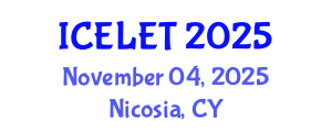 International Conference on e-Learning and e-Teaching (ICELET) November 04, 2025 - Nicosia, Cyprus