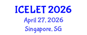 International Conference on e-Learning and e-Teaching (ICELET) April 27, 2026 - Singapore, Singapore International Conference on e-Learning and e-Teaching (ICELET) April 27, 2026 - Singapore, Singapore