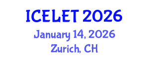 International Conference on e-Learning and e-Teaching (ICELET) January 14, 2026 - Zurich, Switzerland