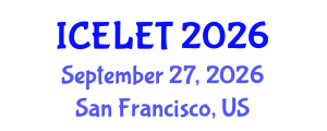 International Conference on e-Learning and e-Teaching (ICELET) September 27, 2026 - San Francisco, United States