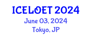 International Conference on E-Learning and Online Education Technologies (ICELOET) June 03, 2024 - Tokyo, Japan
