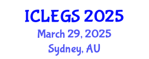International Conference on e-Learning, e-education and e-Government Systems (ICLEGS) March 29, 2025 - Sydney, Australia