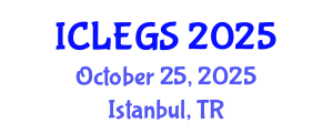 International Conference on e-Learning, e-education and e-Government Systems (ICLEGS) October 25, 2025 - Istanbul, Turkey